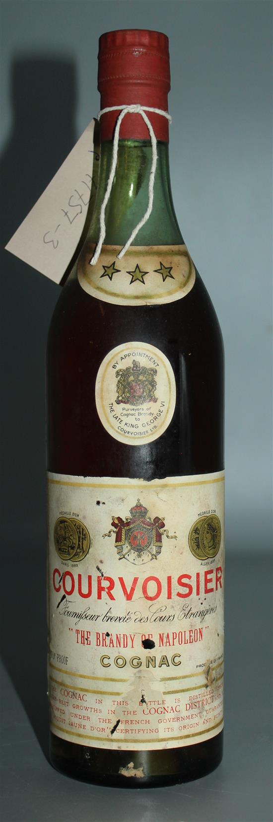 One bottle of 1950s Courvoisier Cognac,